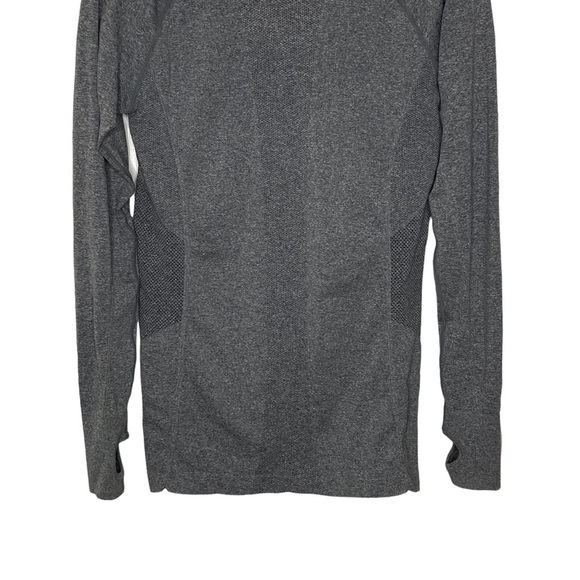 Zella Gray Round Neck Long Sleeves W/Thumbholes Plain/Mesh Looking Pattern - Picture 6 of 11